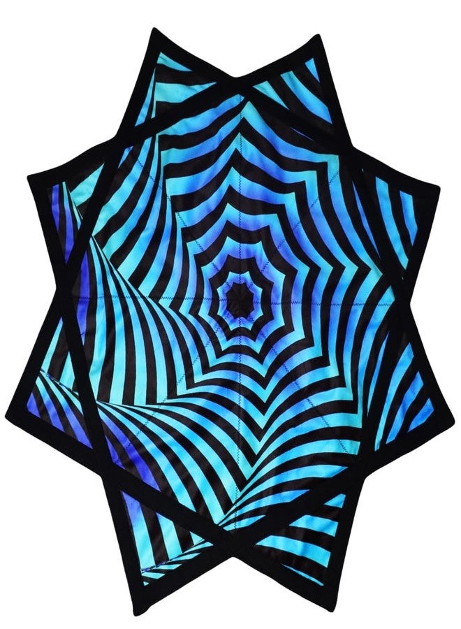 BVCY Flow Star Beginners Spinning Cloth Easy to Rotate Sided Print Juggling and Skill Toy Fingertip Rotating Flow Toy Dapo Star Blue Sea (Style-11) - Image 1